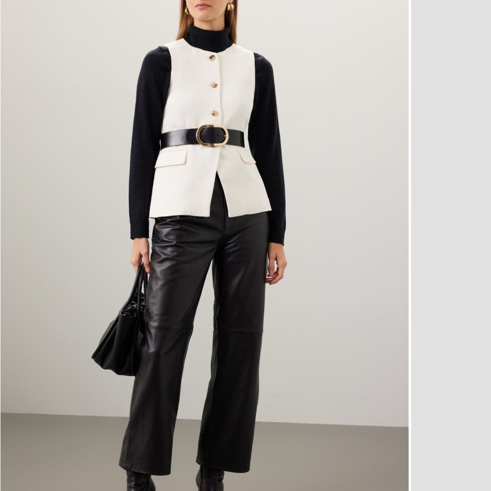 Veda Real Leather wide leg pant size 0 - Picture 7 of 9